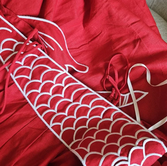 Farm Rio Red Fish Top Maxi Dress - Picture 9 of 9